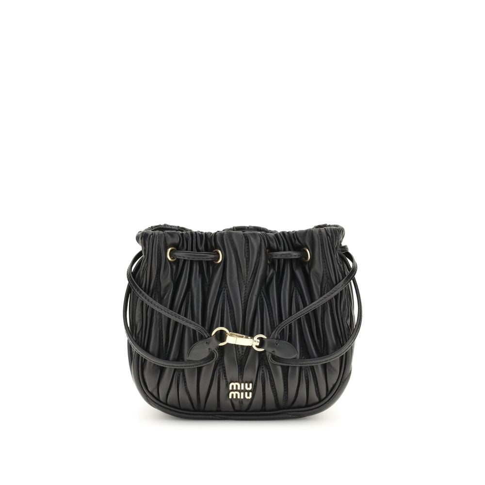Miu Miu Black Calf Leather Bos Taurus Wallet Miu Miu