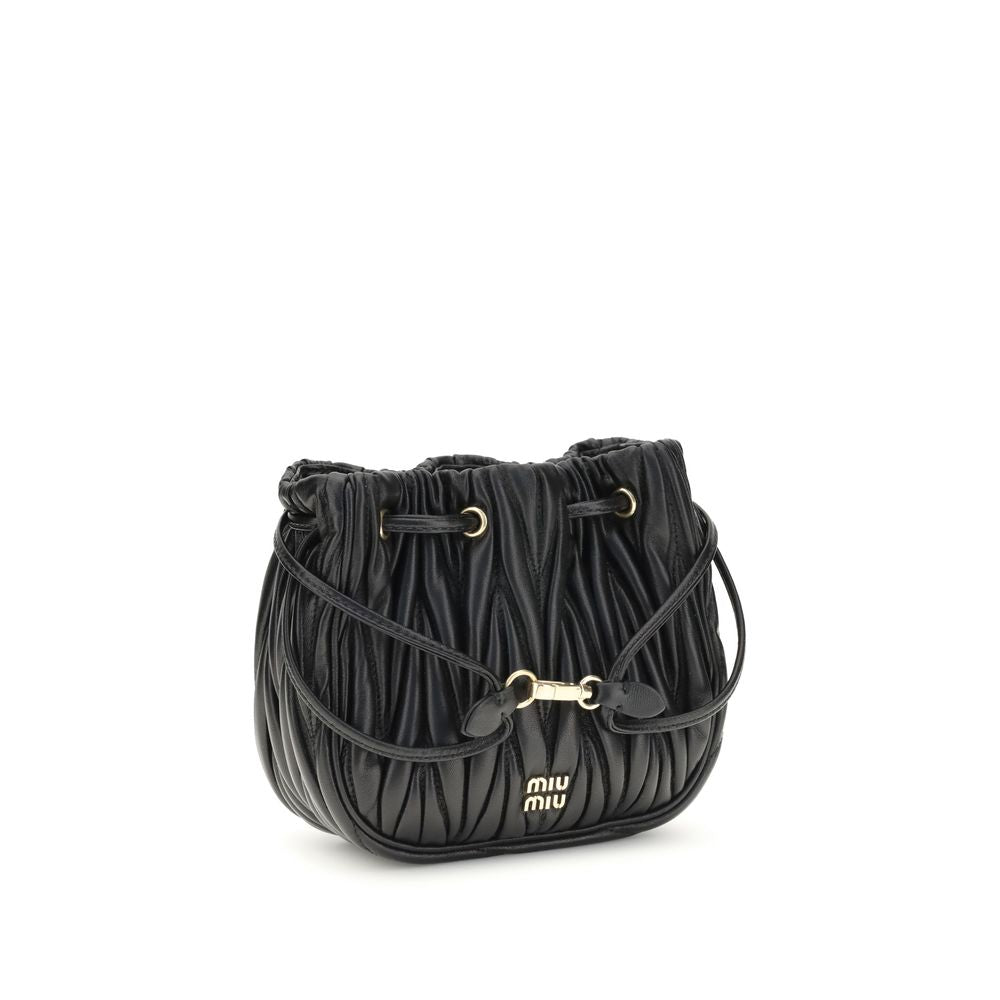 Miu Miu Black Calf Leather Bos Taurus Wallet Miu Miu