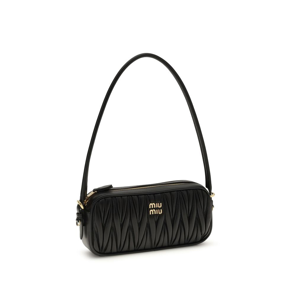 Miu Miu Black Calf Leather Bos Taurus Shoulder Bag Miu Miu