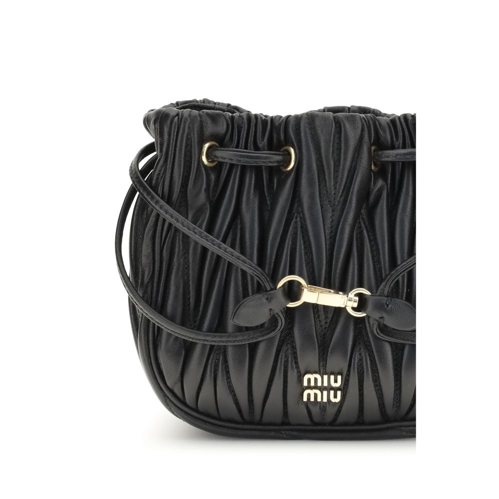 Miu Miu Black Calf Leather Bos Taurus Wallet Miu Miu