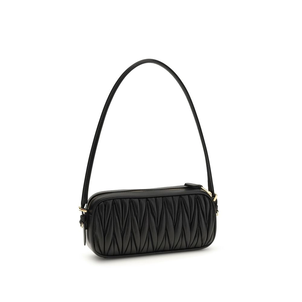 Miu Miu Black Calf Leather Bos Taurus Shoulder Bag Miu Miu