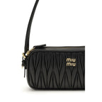 Miu Miu Black Calf Leather Bos Taurus Shoulder Bag Miu Miu