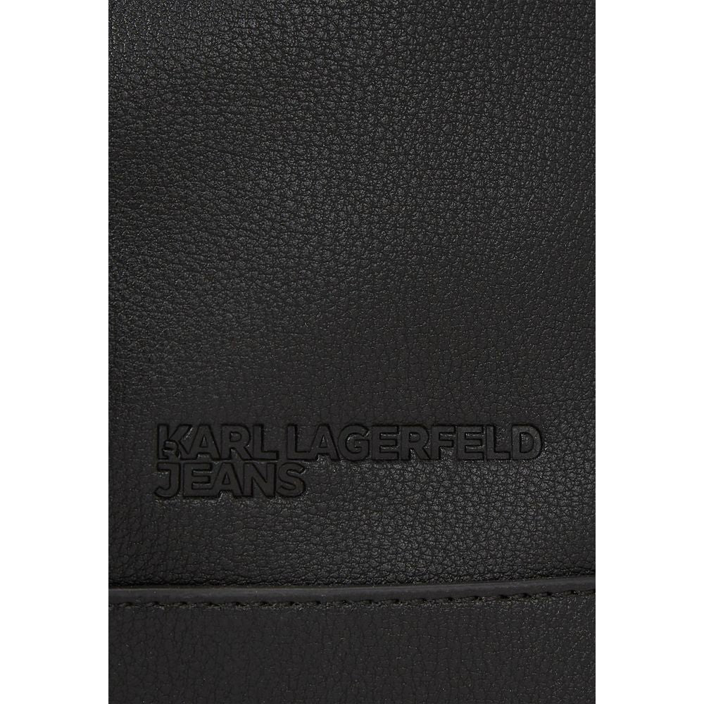 Karl Lagerfeld Black Polyethylene Backpack Karl Lagerfeld