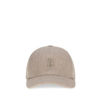 Brunello Cucinelli Beige Linen Cap (Baseball Hat) Brunello Cucinelli