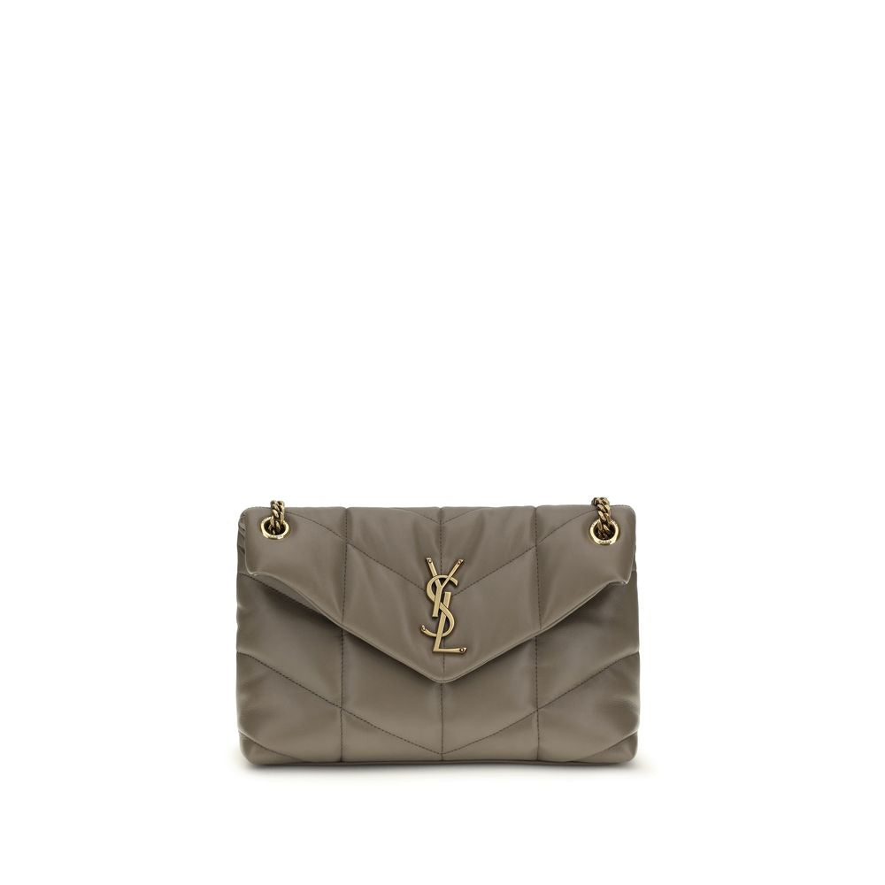 Saint Laurent Gray Lamb Leather Shoulder Bag Saint Laurent