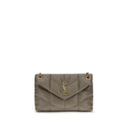 Saint Laurent Gray Lamb Leather Shoulder Bag Saint Laurent
