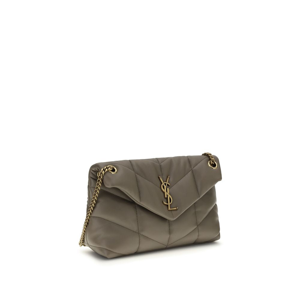 Saint Laurent Gray Lamb Leather Shoulder Bag Saint Laurent