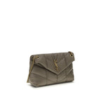 Saint Laurent Gray Lamb Leather Shoulder Bag Saint Laurent