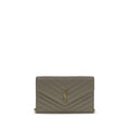 Saint Laurent Gray Calf Leather Bos Taurus Wallet Saint Laurent