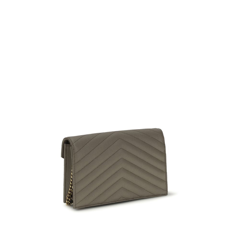 Saint Laurent Gray Calf Leather Bos Taurus Wallet Saint Laurent