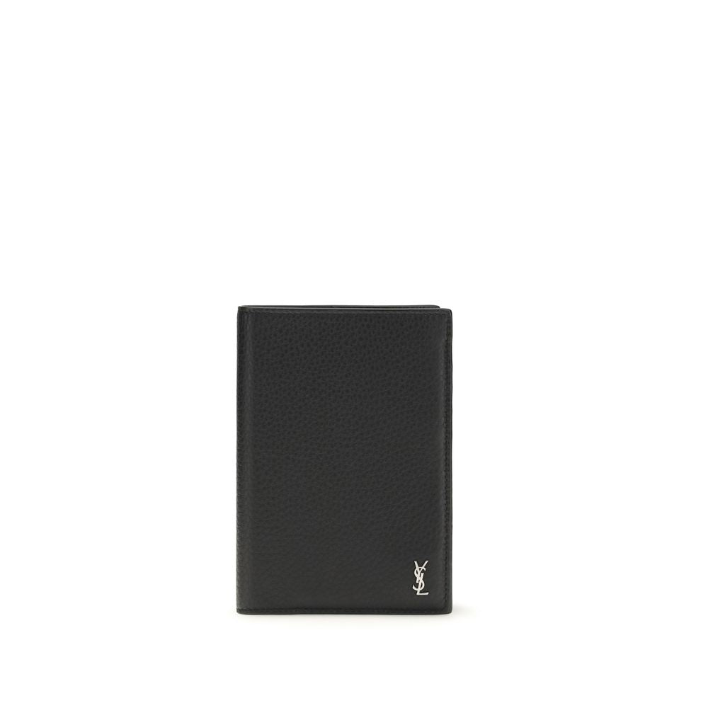 Saint Laurent Black Calf Leather Bos Taurus Wallet Saint Laurent