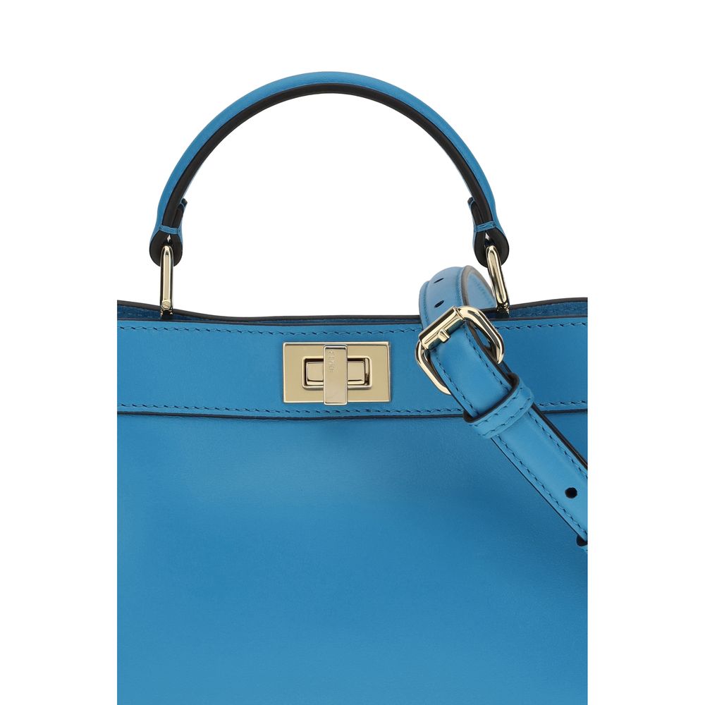 Fendi Peekaboo ISeeU Petite schoudertas in blauw Fendi