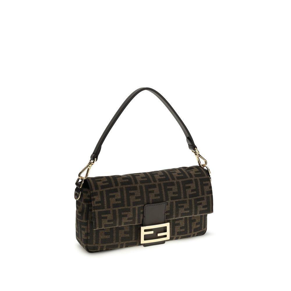 Fendi Brown Recycled Polyester Shoulder Bag Fendi