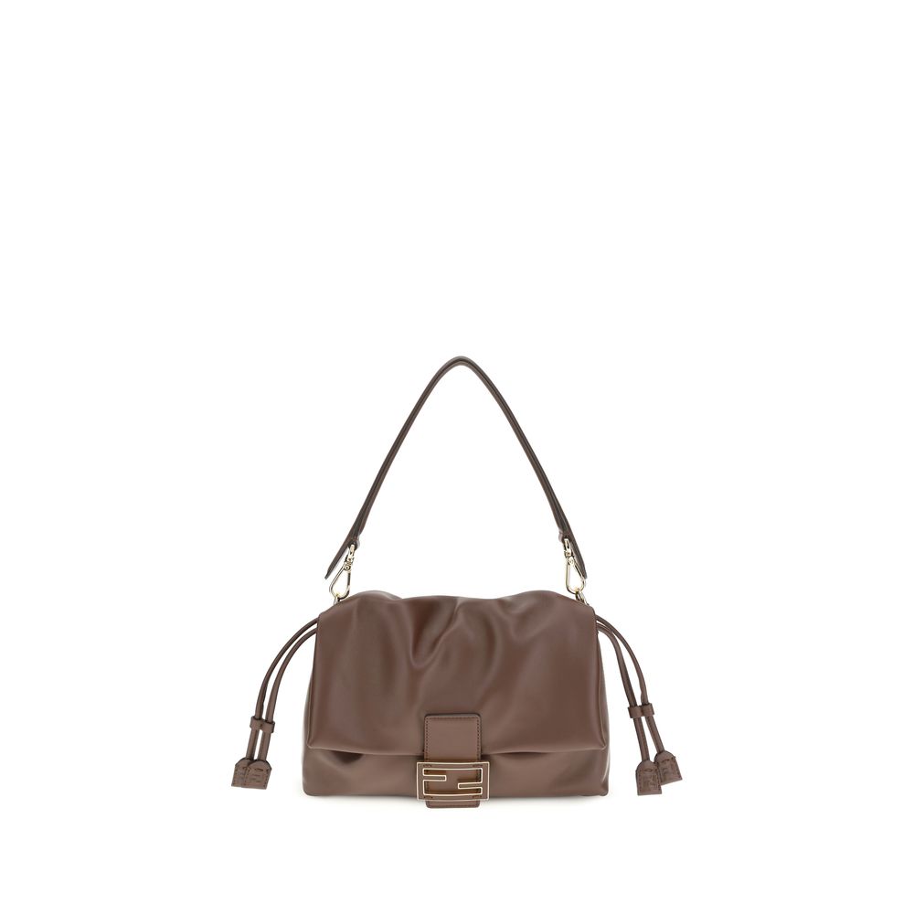 Fendi Brown Calf Leather Bos Taurus Shoulder Bag Fendi