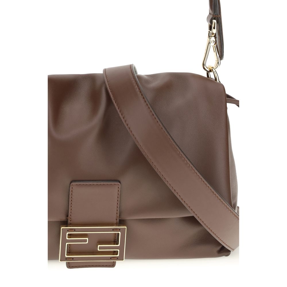 Fendi Brown Calf Leather Bos Taurus Shoulder Bag Fendi