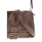 Fendi Brown Calf Leather Bos Taurus Shoulder Bag Fendi