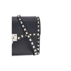 Valentino Garavani Black Calf Leather Bos Taurus Shoulder Bag Valentino Garavani