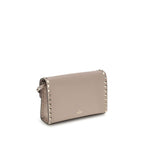 Valentino Garavani Beige Calf Leather Bos Taurus Shoulder Bag Valentino Garavani