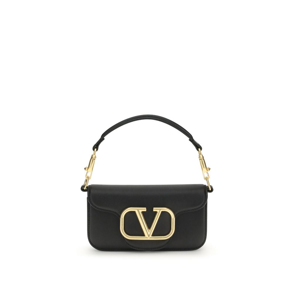 Valentino Garavani Black Calf Leather Bos Taurus Shoulder Bag Valentino Garavani