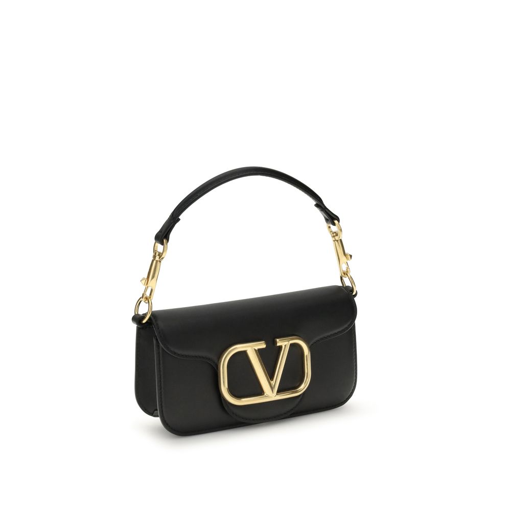 Valentino Garavani Black Calf Leather Bos Taurus Shoulder Bag Valentino Garavani