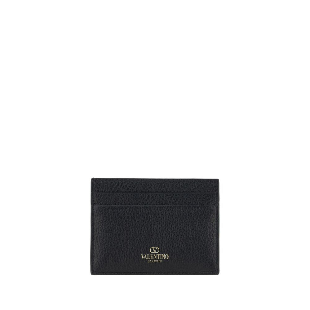 Valentino Garavani Black Calf Leather Bos Taurus Wallet Valentino Garavani