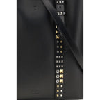 Valentino Garavani Black Calf Leather Bos Taurus Shoulder Bag Valentino Garavani