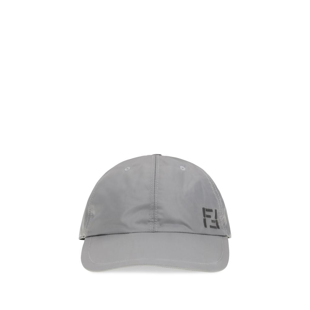 Fendi Gray Nylon Cap (Baseball Hat) Fendi