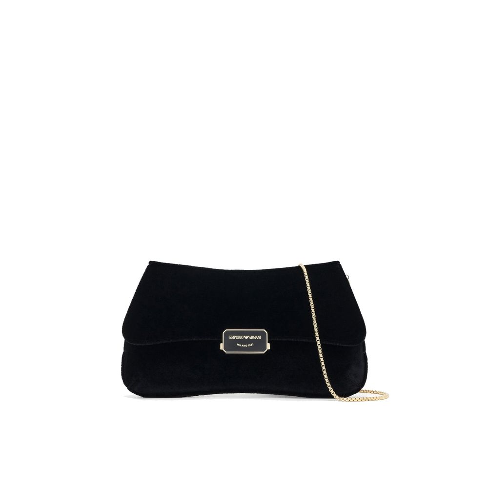 Emporio Armani Black Polyester Clutch Bag Emporio Armani