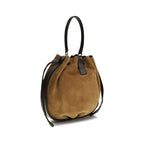 Ferragamo Brown Calf Leather Bos Taurus Shoulder Bag Ferragamo