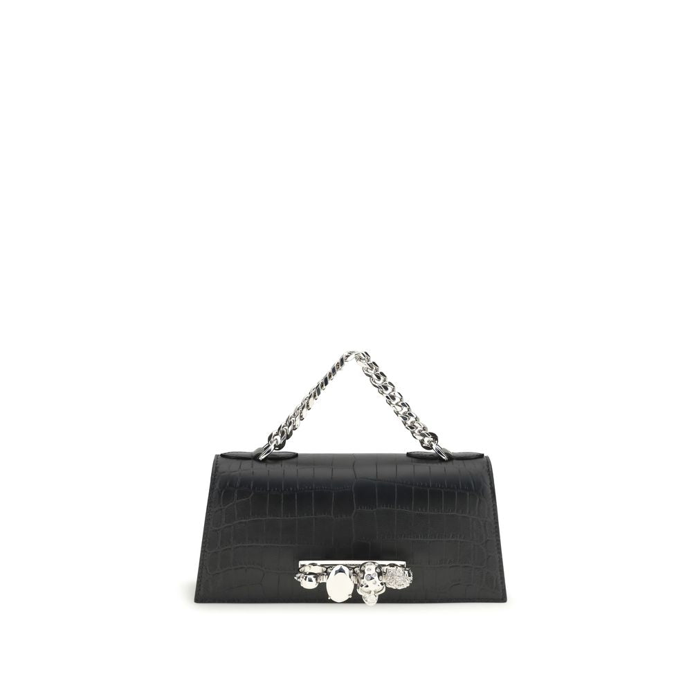 Alexander McQueen Black Calf Leather Bos Taurus Shoulder Bag Alexander McQueen