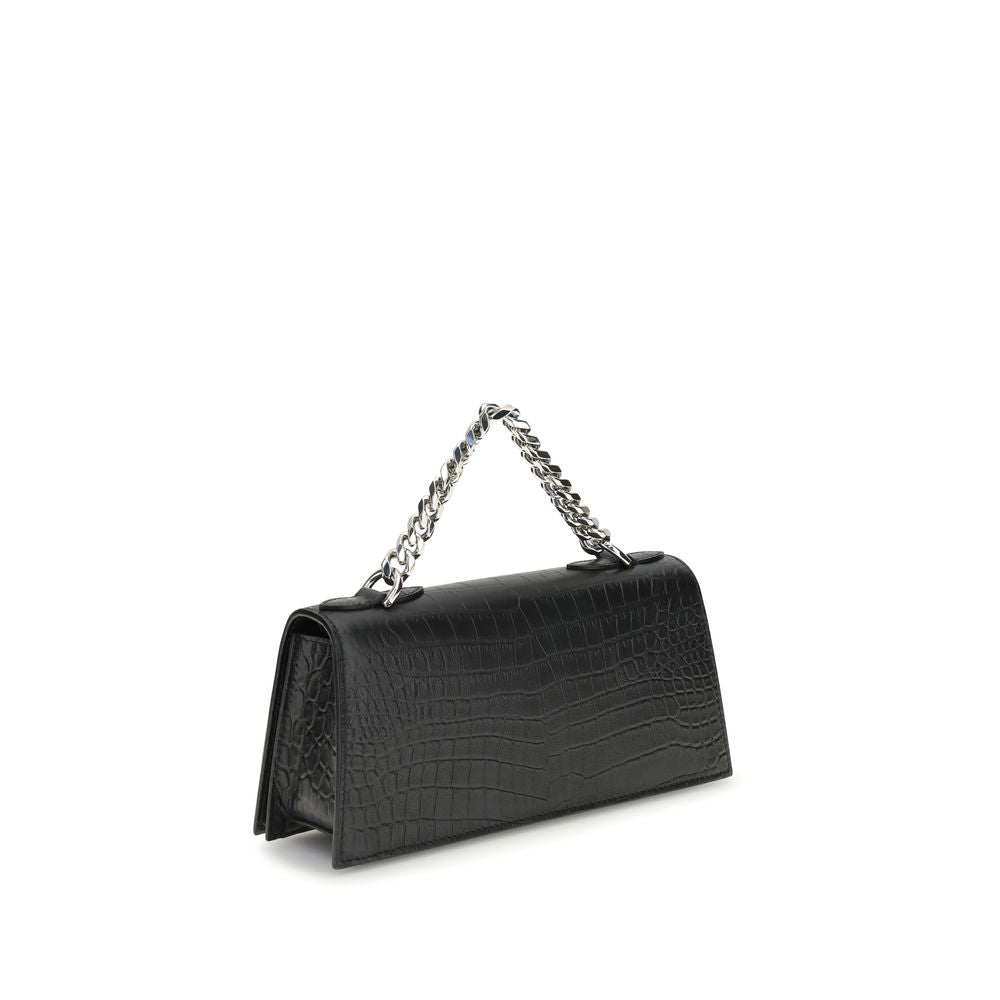 Alexander McQueen Black Calf Leather Bos Taurus Shoulder Bag Alexander McQueen