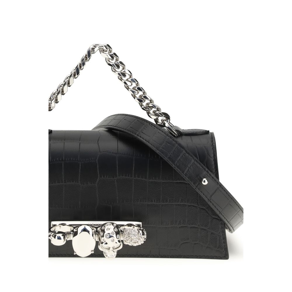 Alexander McQueen Black Calf Leather Bos Taurus Shoulder Bag Alexander McQueen