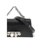 Alexander McQueen Black Calf Leather Bos Taurus Shoulder Bag Alexander McQueen