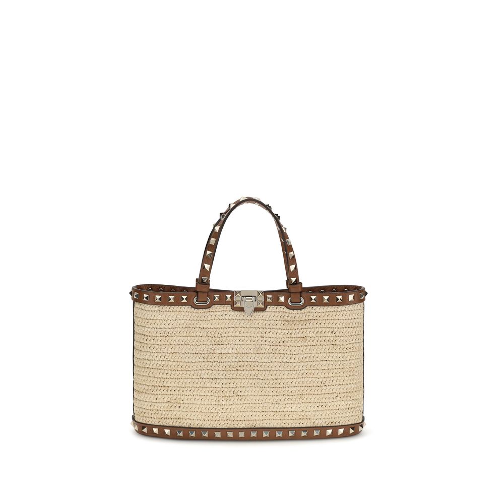 Valentino Garavani Beige Raffia Shoulder Bag Valentino Garavani