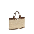 Valentino Garavani Beige Raffia Shoulder Bag Valentino Garavani