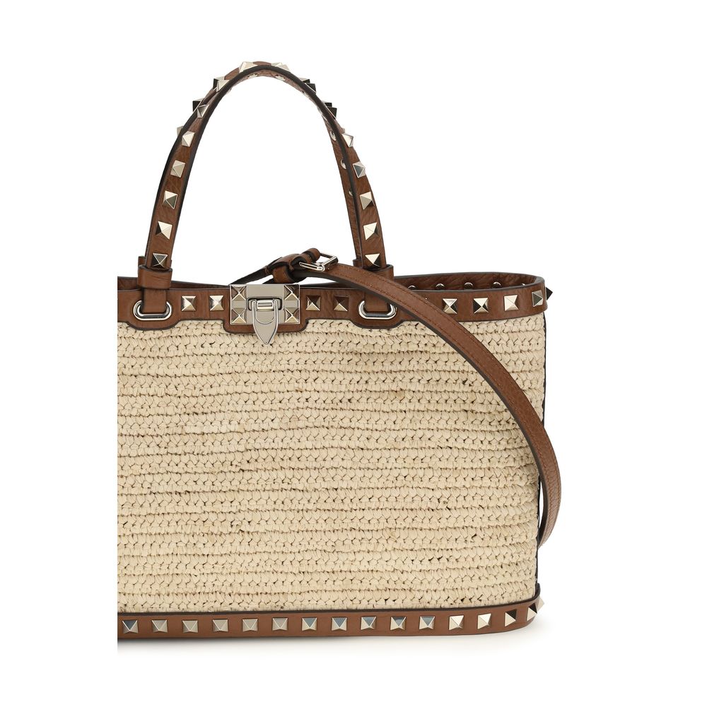 Valentino Garavani Beige Raffia Shoulder Bag Valentino Garavani