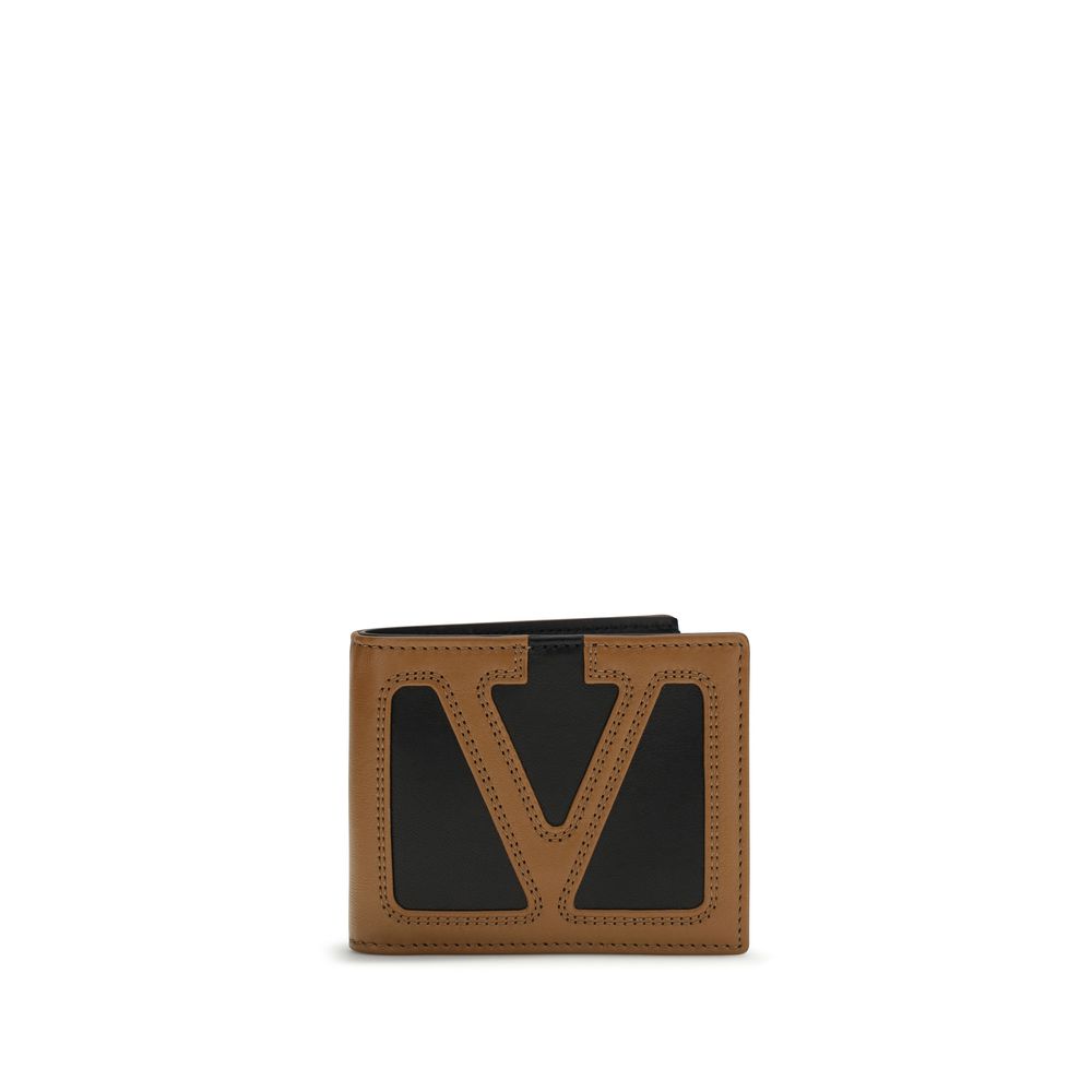 Valentino Garavani Black Calf Leather Bos Taurus Wallet Valentino Garavani