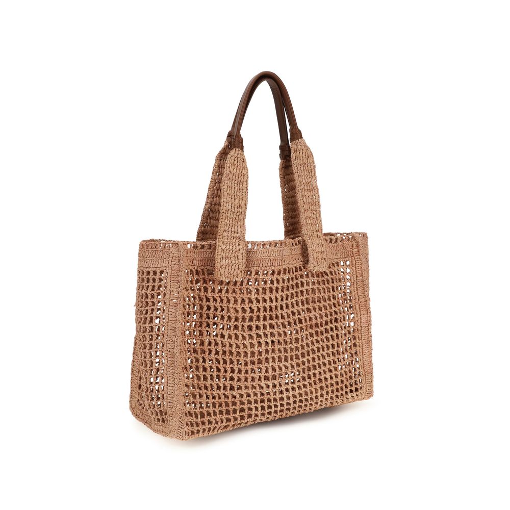 Chloé Beige Raffia Shoulder Bag Chloé
