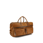 Brunello Cucinelli Brown Calf Leather Bos Taurus Luggage And Travel Brunello Cucinelli
