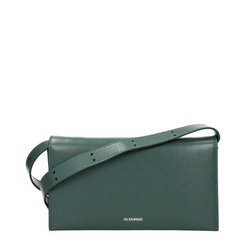 Jil Sander clutch in groen Jil Sander
