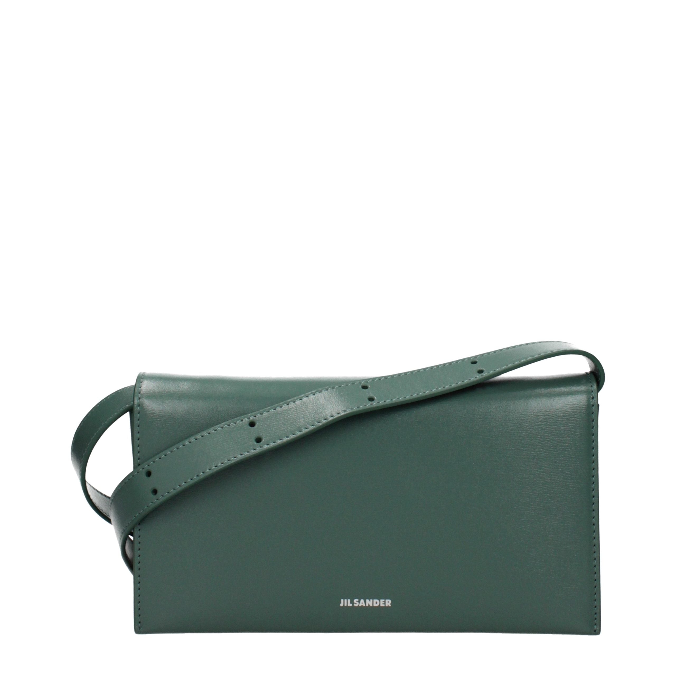 Jil Sander clutch in groen Jil Sander