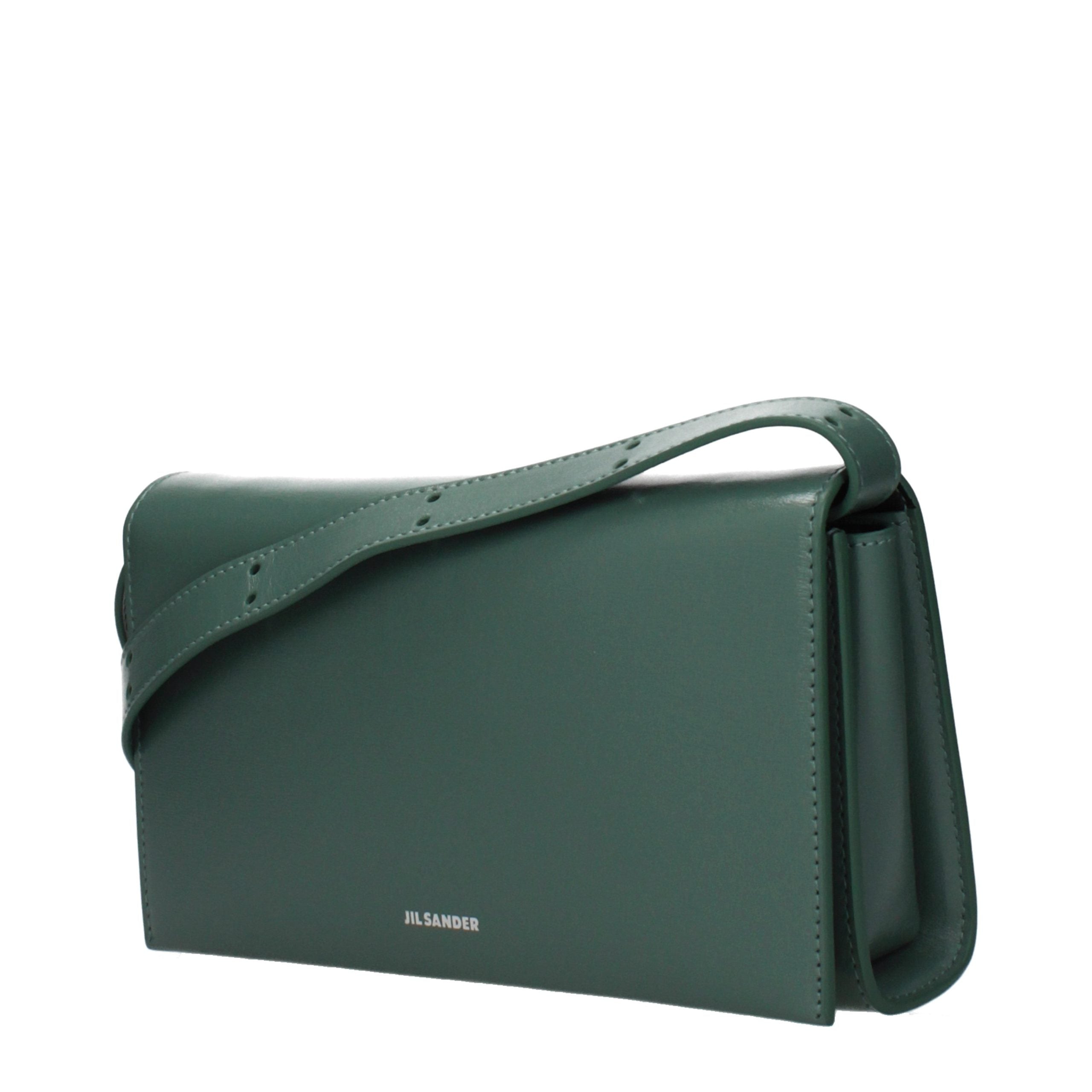 Jil Sander clutch in groen Jil Sander