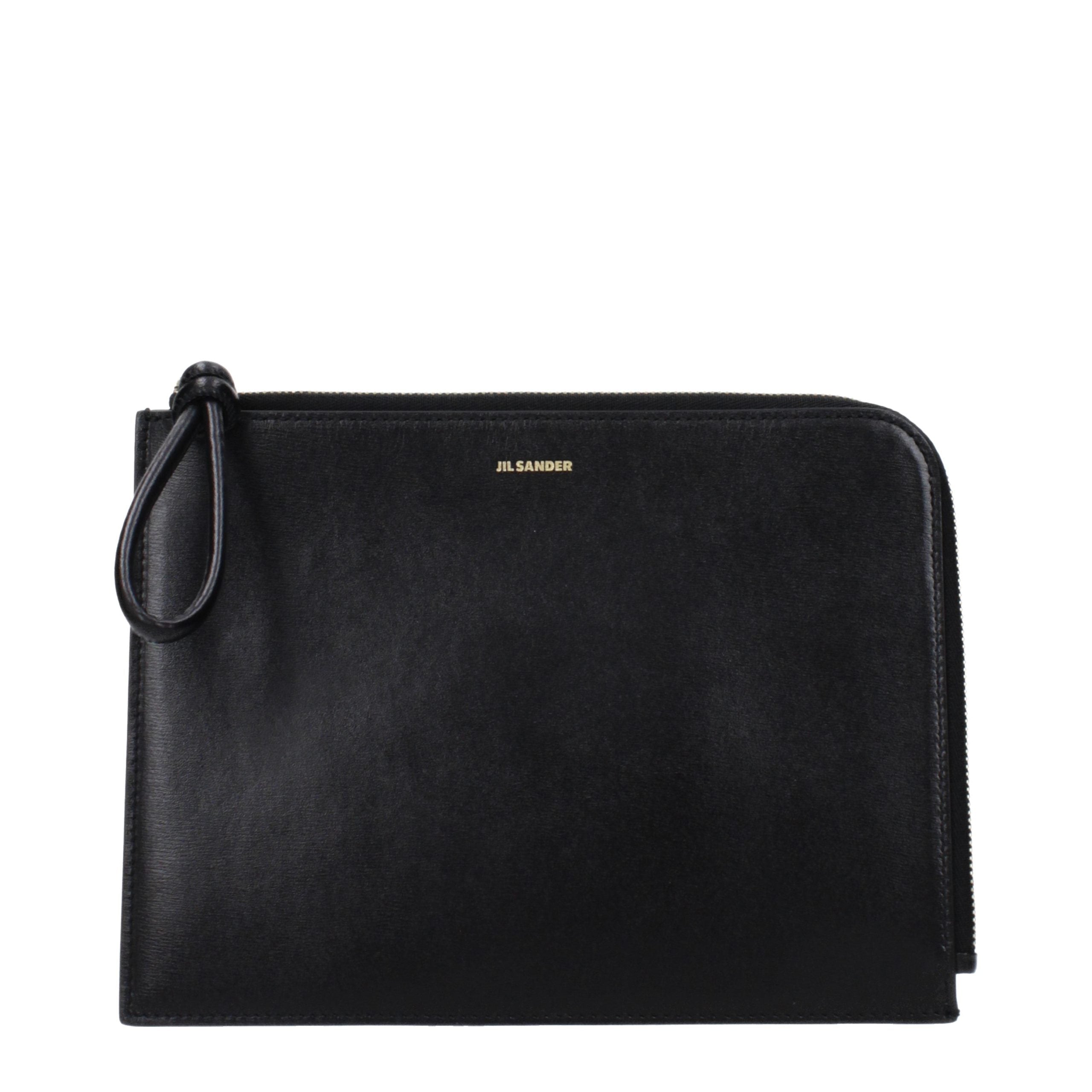 Jil Sander clutch in zwart Jil Sander