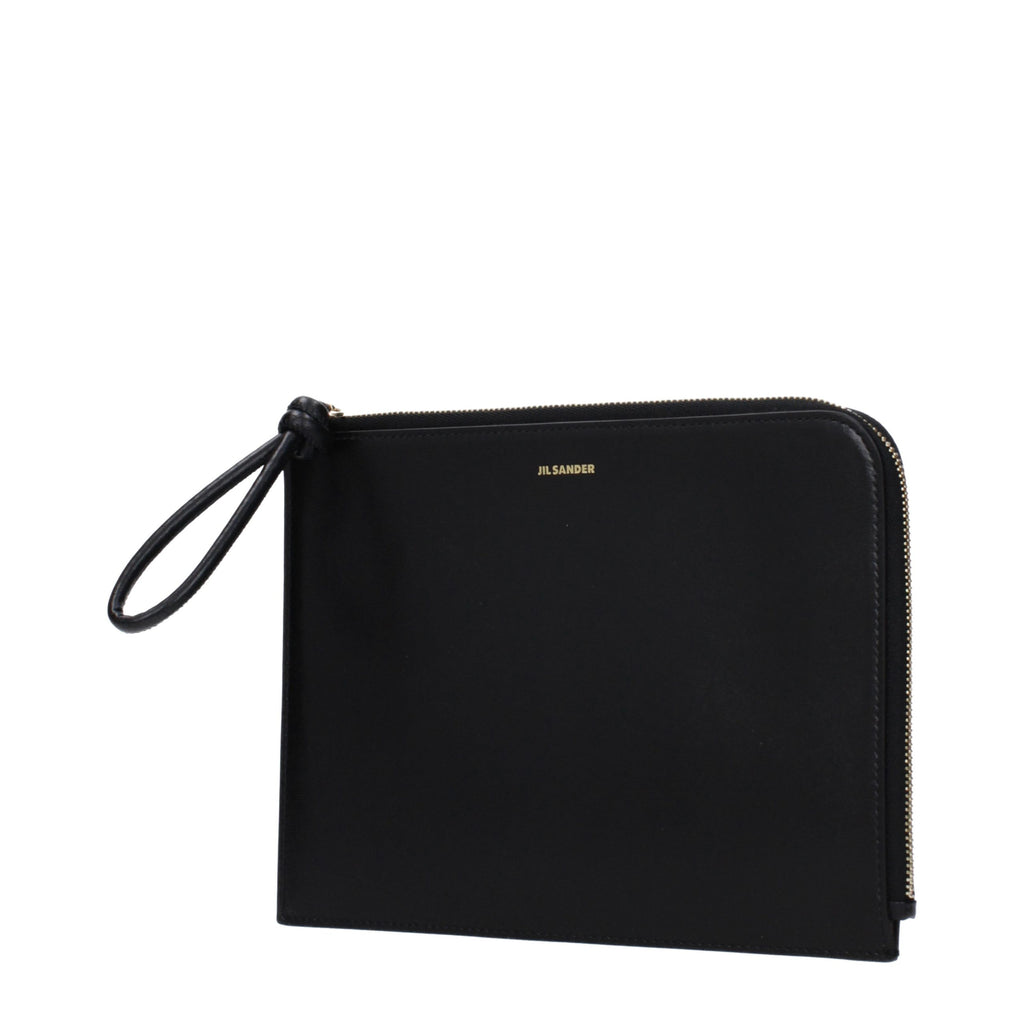 Jil Sander clutch in zwart Jil Sander