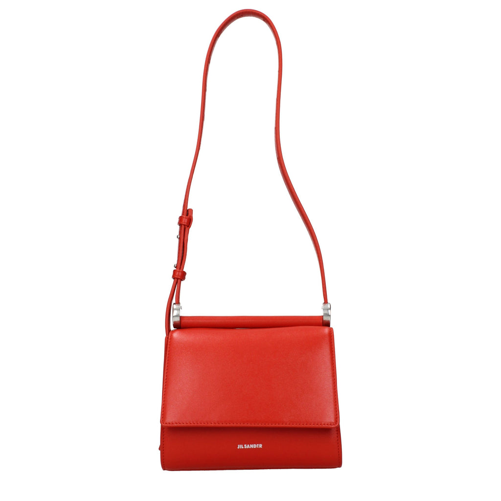 Jil Sander schoudertas in rood Jil Sander