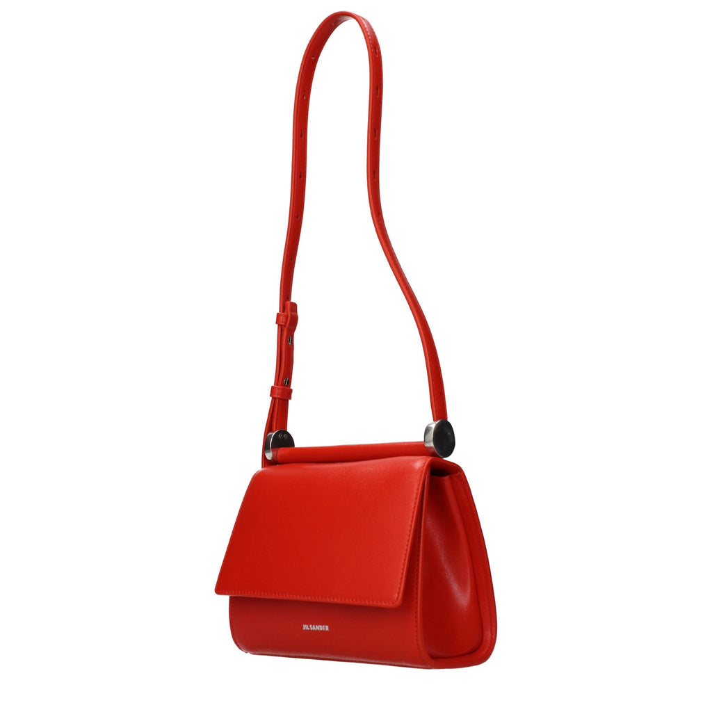 Jil Sander schoudertas in rood Jil Sander