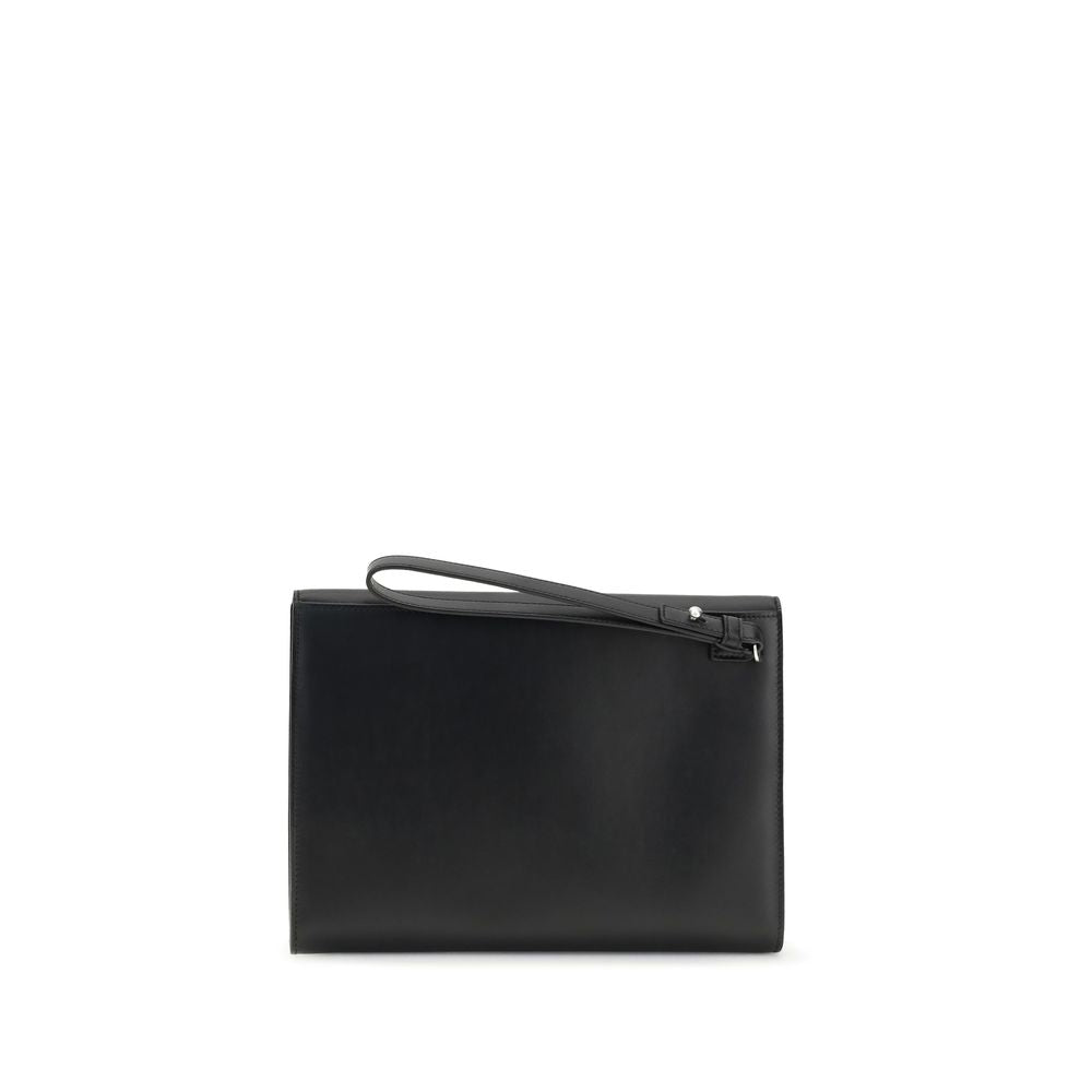Ferragamo Black Calf Leather Bos Taurus Wallet Ferragamo