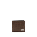 Ferragamo Brown Calf Leather Bos Taurus Wallet Ferragamo