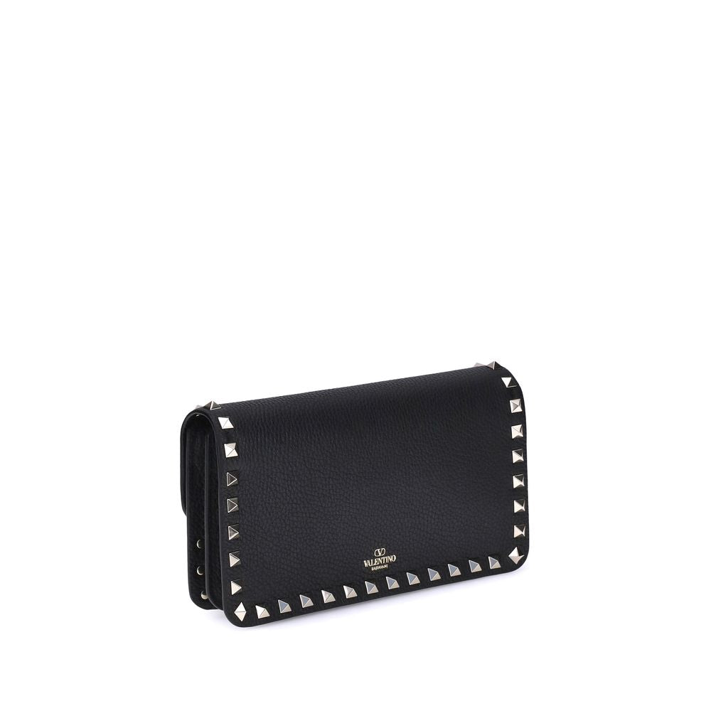 Valentino Garavani Black Calf Leather Bos Taurus Wallet Valentino Garavani