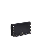 Valentino Garavani Black Calf Leather Bos Taurus Wallet Valentino Garavani